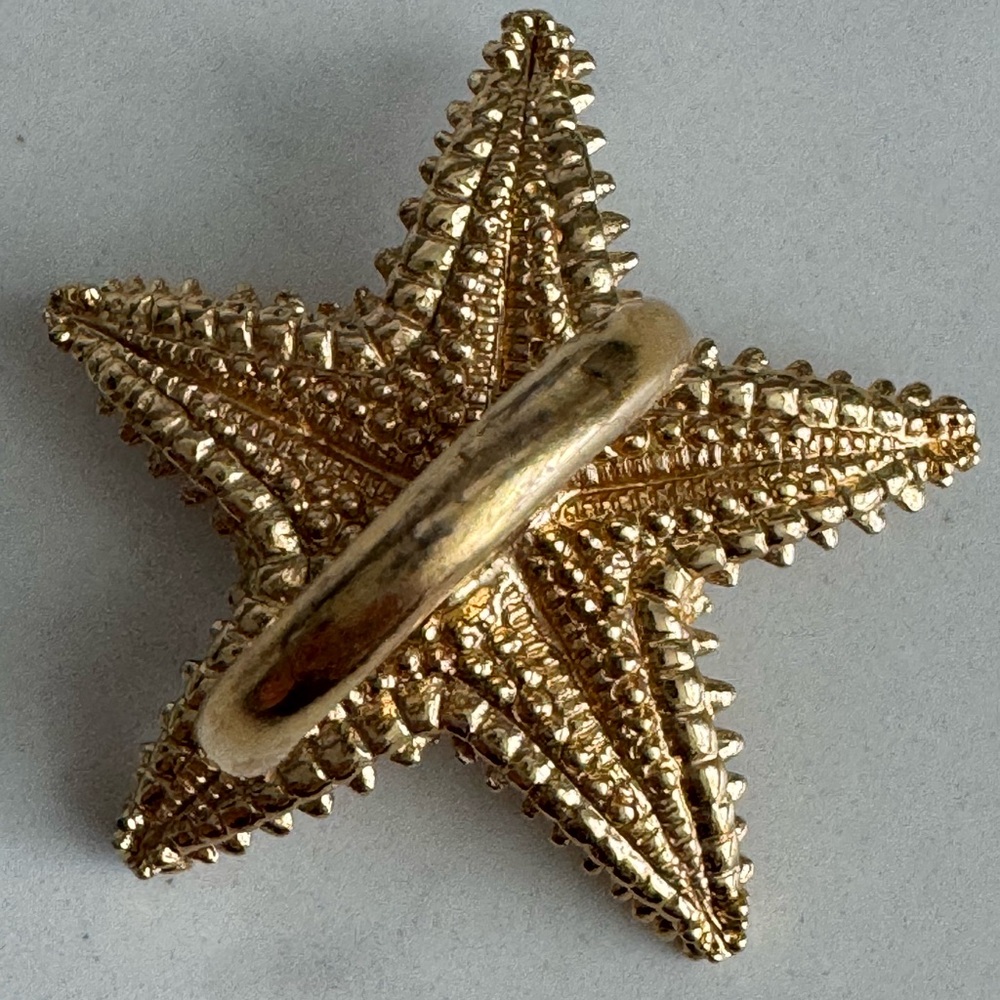Gold Kate Spade Starfish Ring with Pearls - Picture 5 of 6